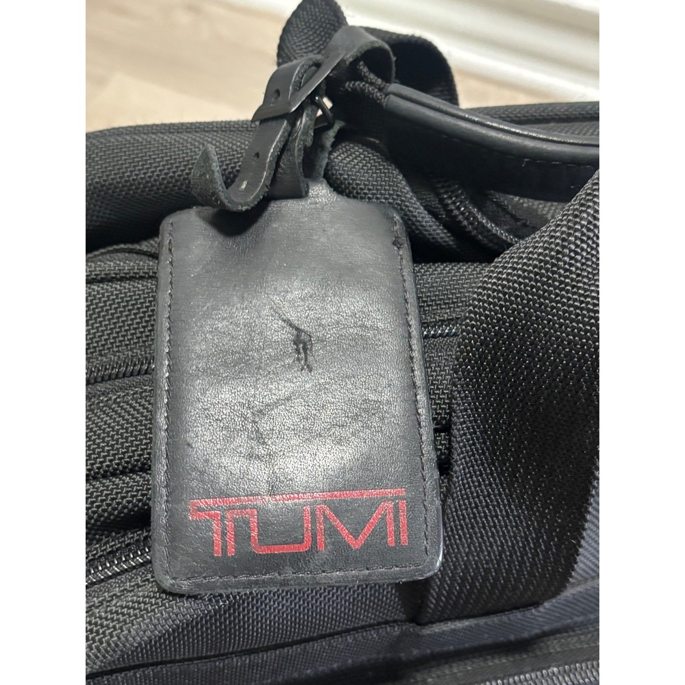 Tumi Alpha Deluxe Wheeled Briefcase Black Ballistic Nylon Laptop Bag 2207D3‎ - Picture 11 of 16